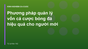 Read more about the article Phương pháp quản lý vốn cá cược bóng đá hiệu quả cho người mới